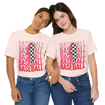 Baseball Lightning Bolt Short Sleeve Tee