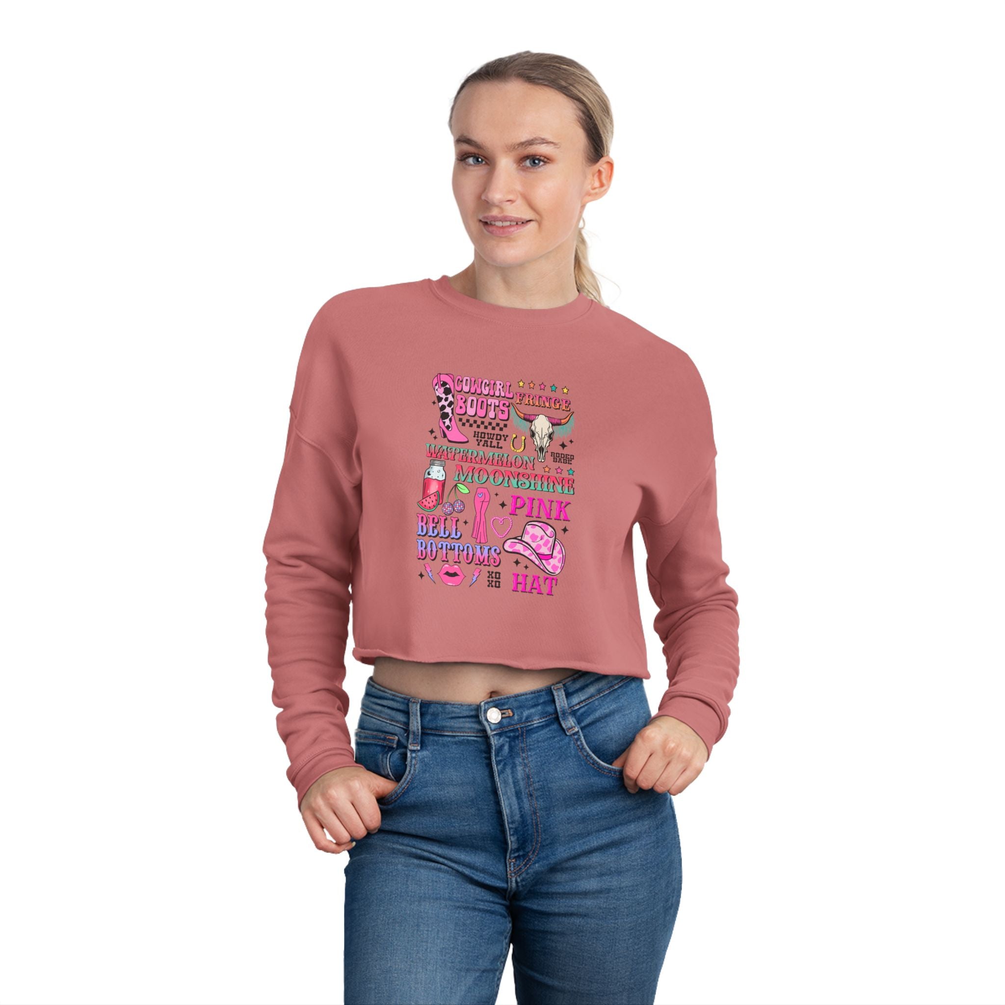 Watermelon Moonshine Cropped Sweatshirt