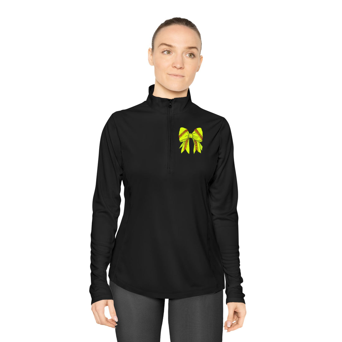 Softball Bow Quarter-Zip Pullover