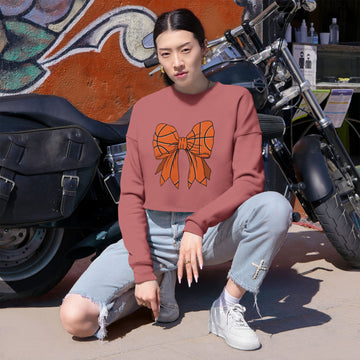 Basketball Bow Cropped Sweatshirt