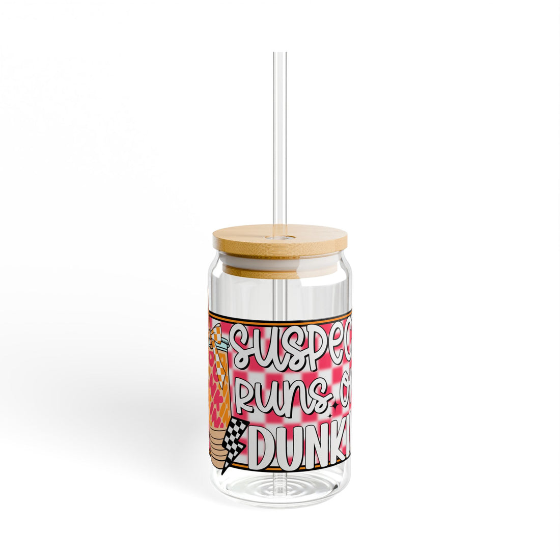 Dunkin Iced Coffee Glass, 16oz