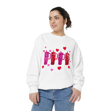 Love Day Tumbler Sequin Sweatshirt