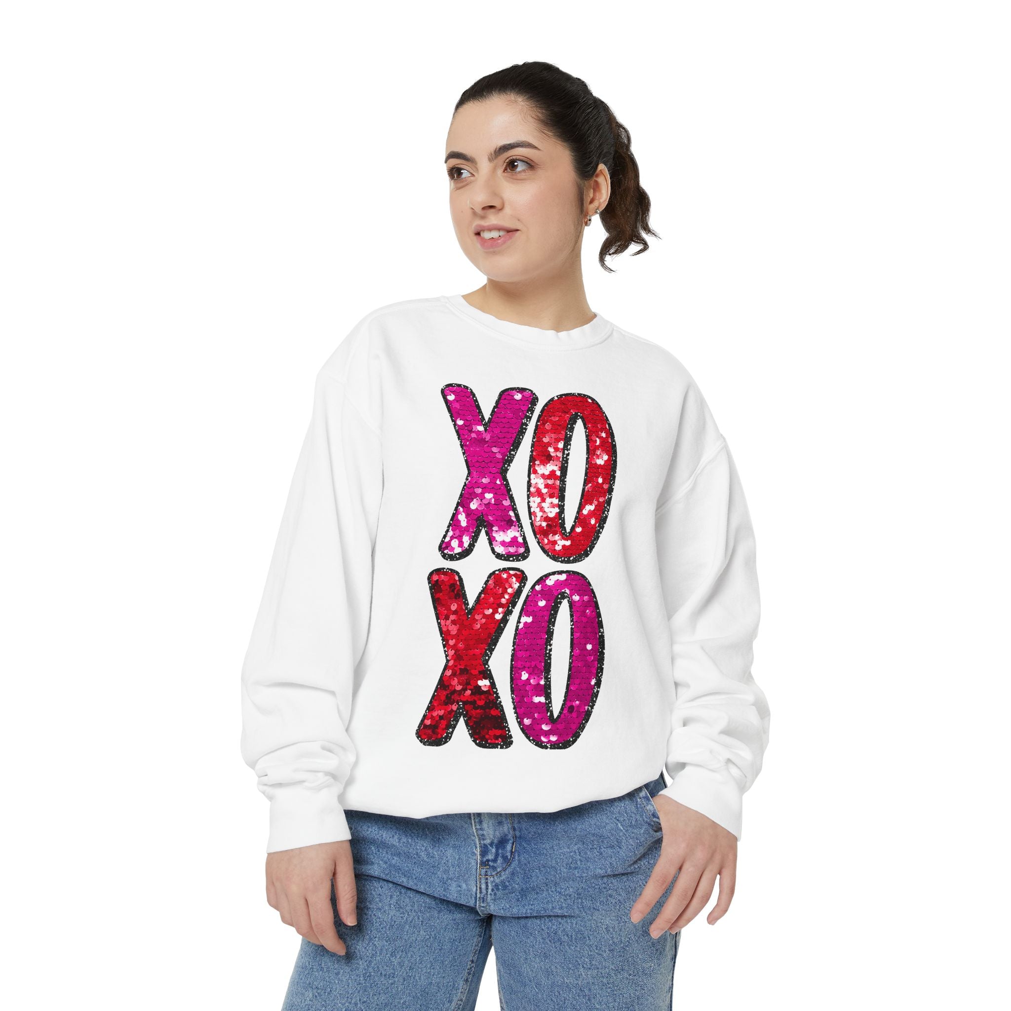 XOXO Sequin Sweatshirt