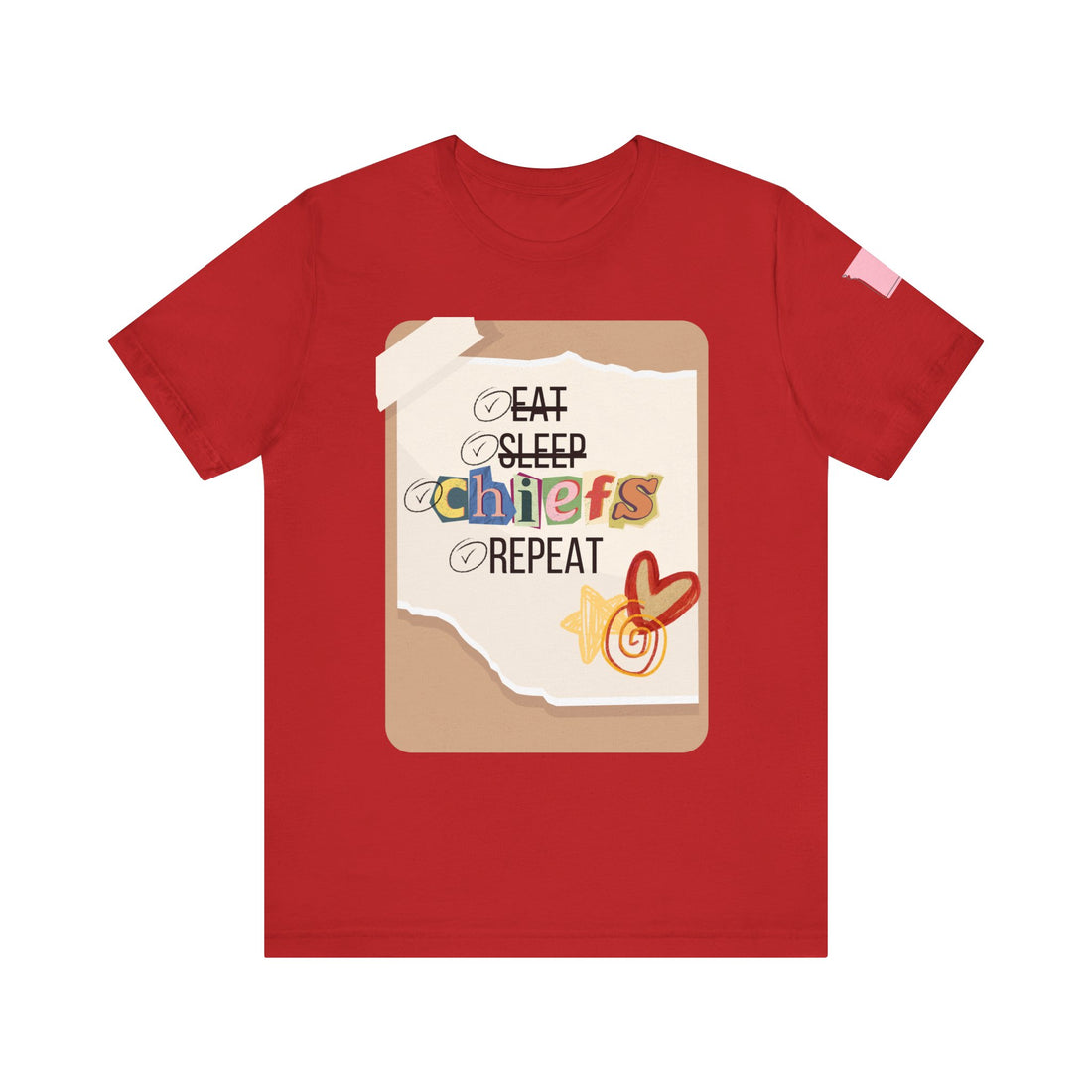 Eat Sleep Chiefs Short Sleeve Tee