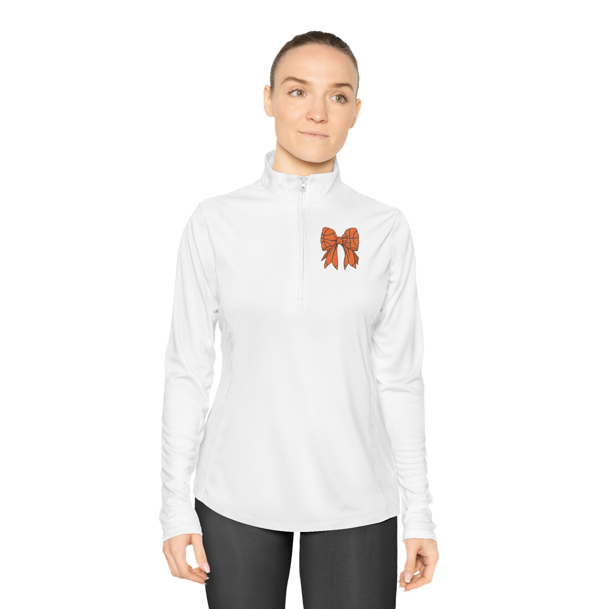 Basketball Bow Quarter-Zip Pullover