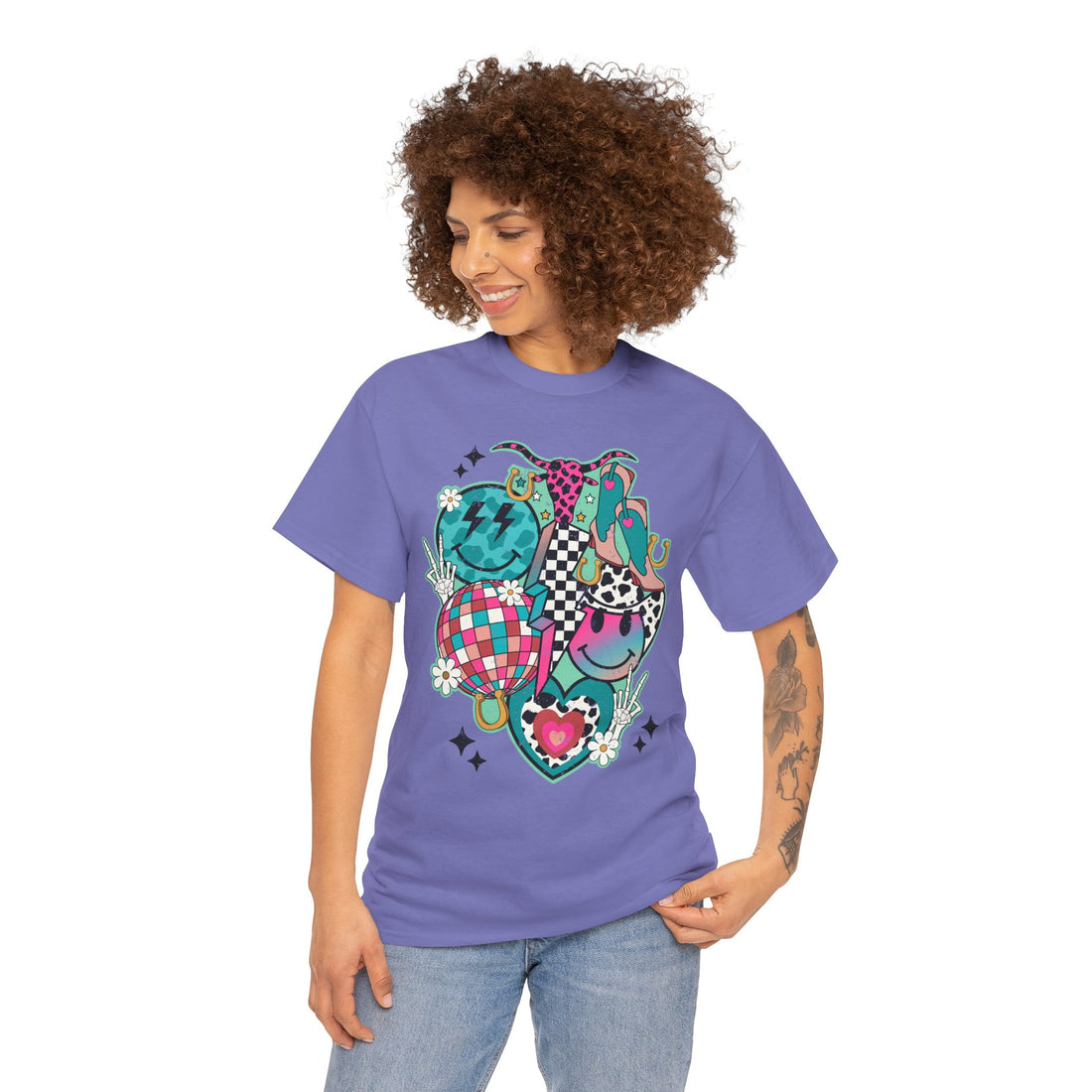 Retro Disco Cowgirl Tee