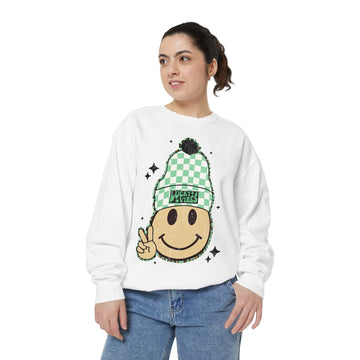 Vibey Green Smiley Sweatshirt