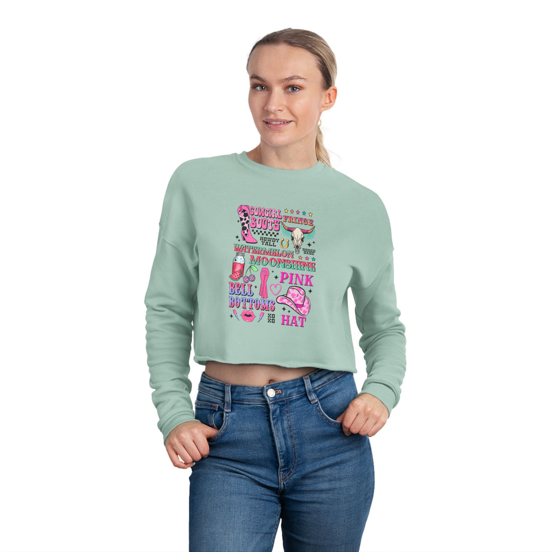 Watermelon Moonshine Cropped Sweatshirt