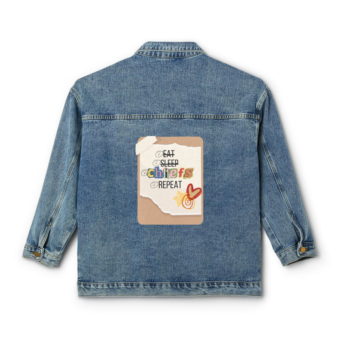 Eat Sleep Chiefs Denim Jacket