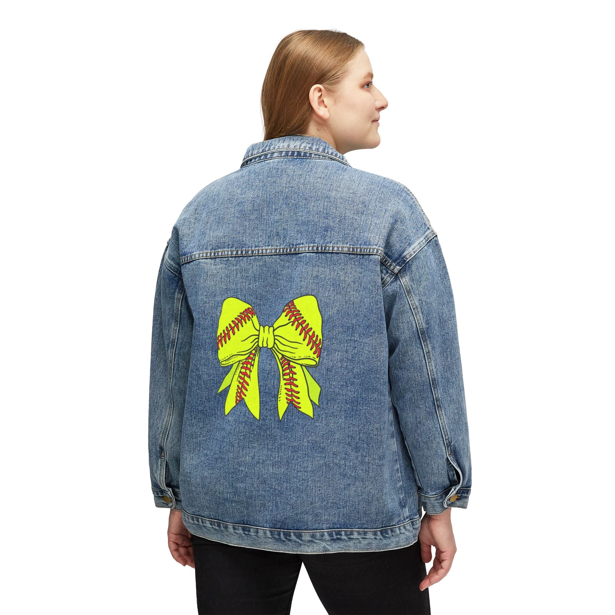 Softball Bow Denim Jacket