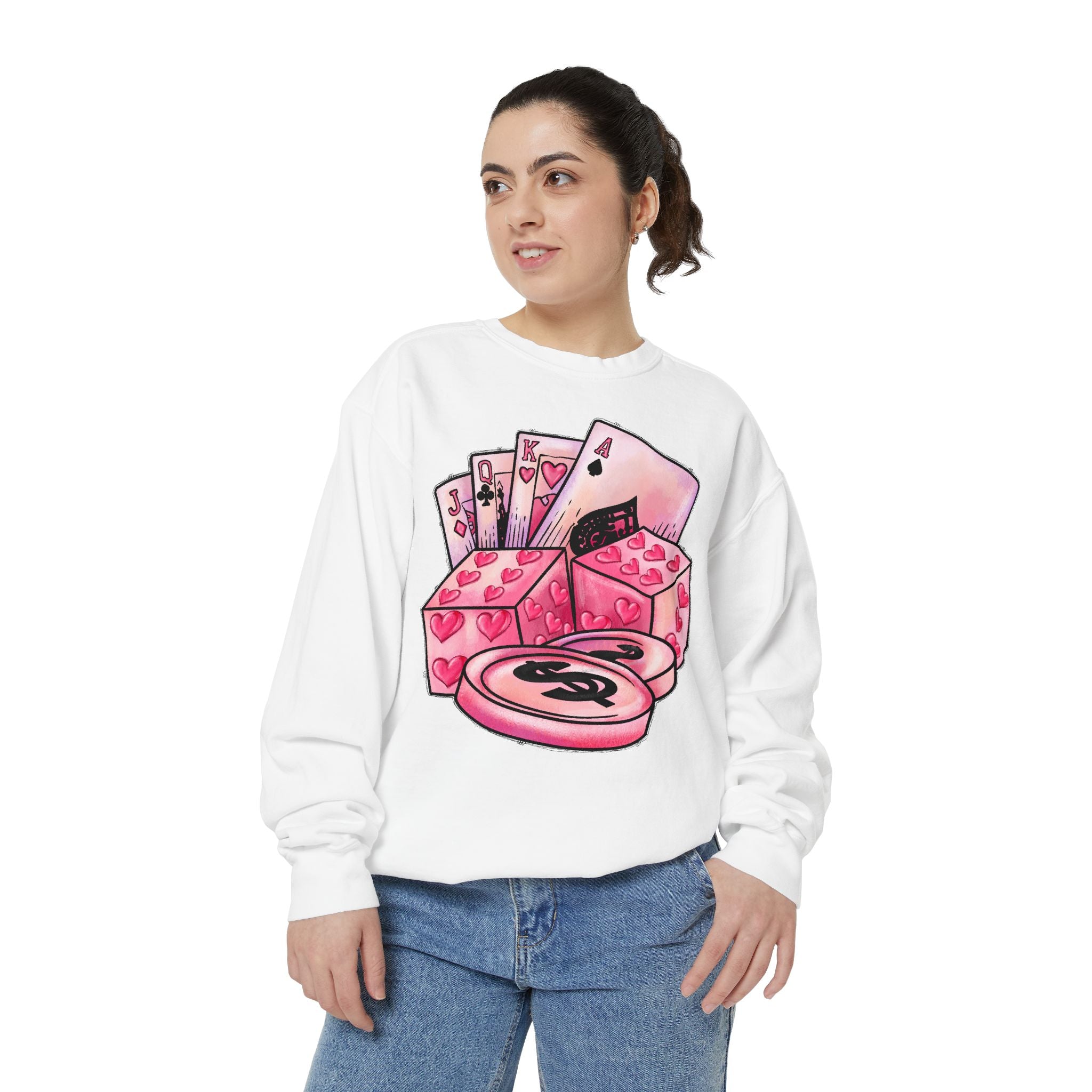 Valentine Playing Cards Sweatshirt