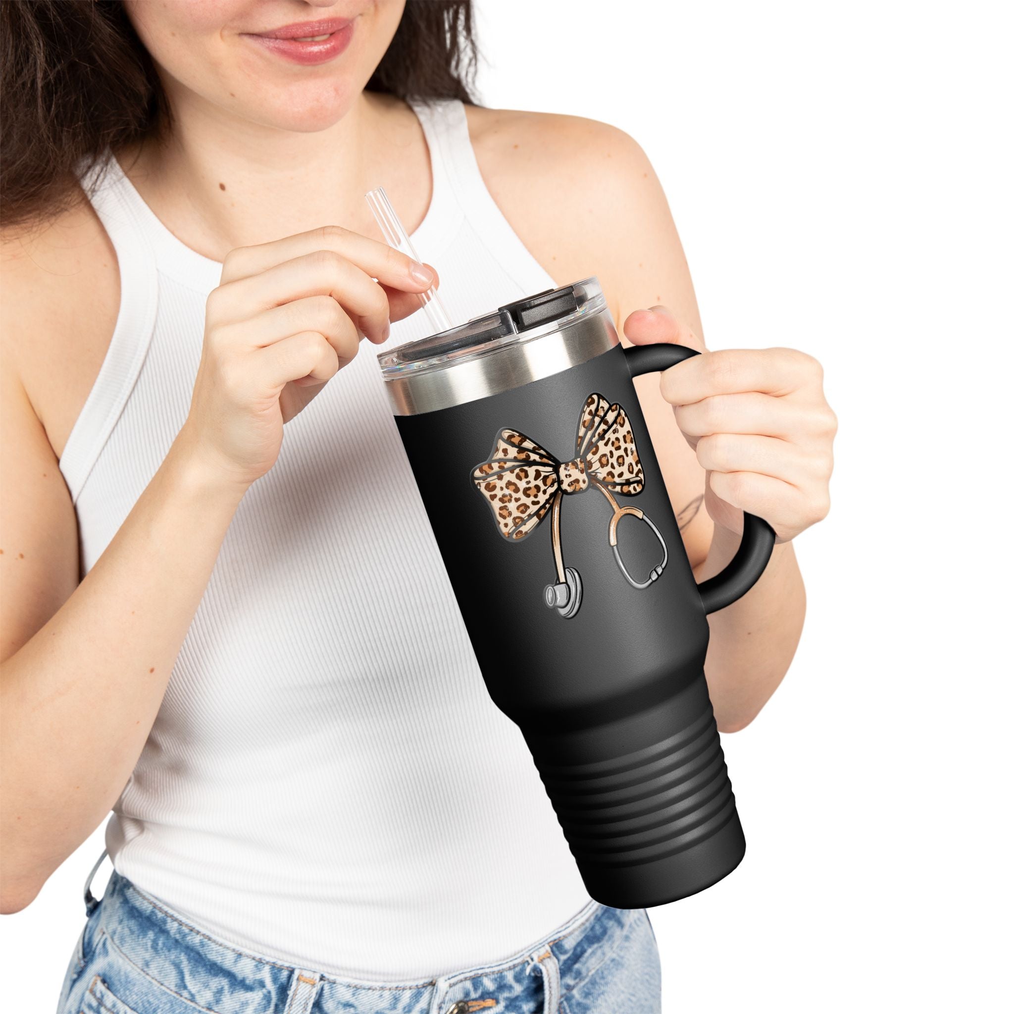 Cheetah Nurse Tumbler: 40oz