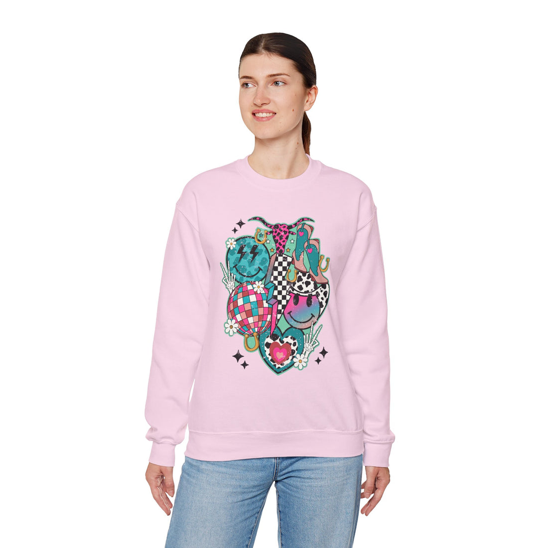 Retro Disco Cowgirls Crewneck