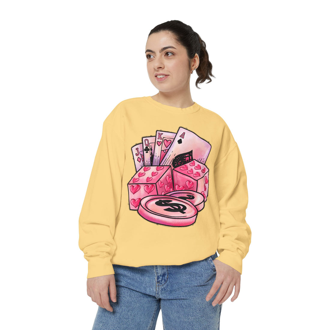 Valentine Playing Cards Sweatshirt