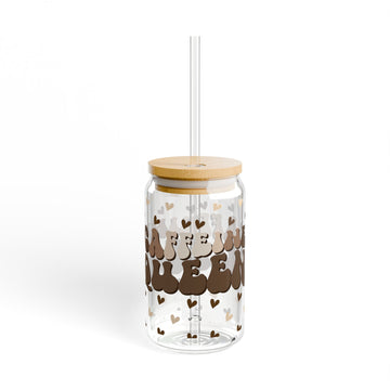 Caffeine Queen 16 oz. Iced Coffee Glass